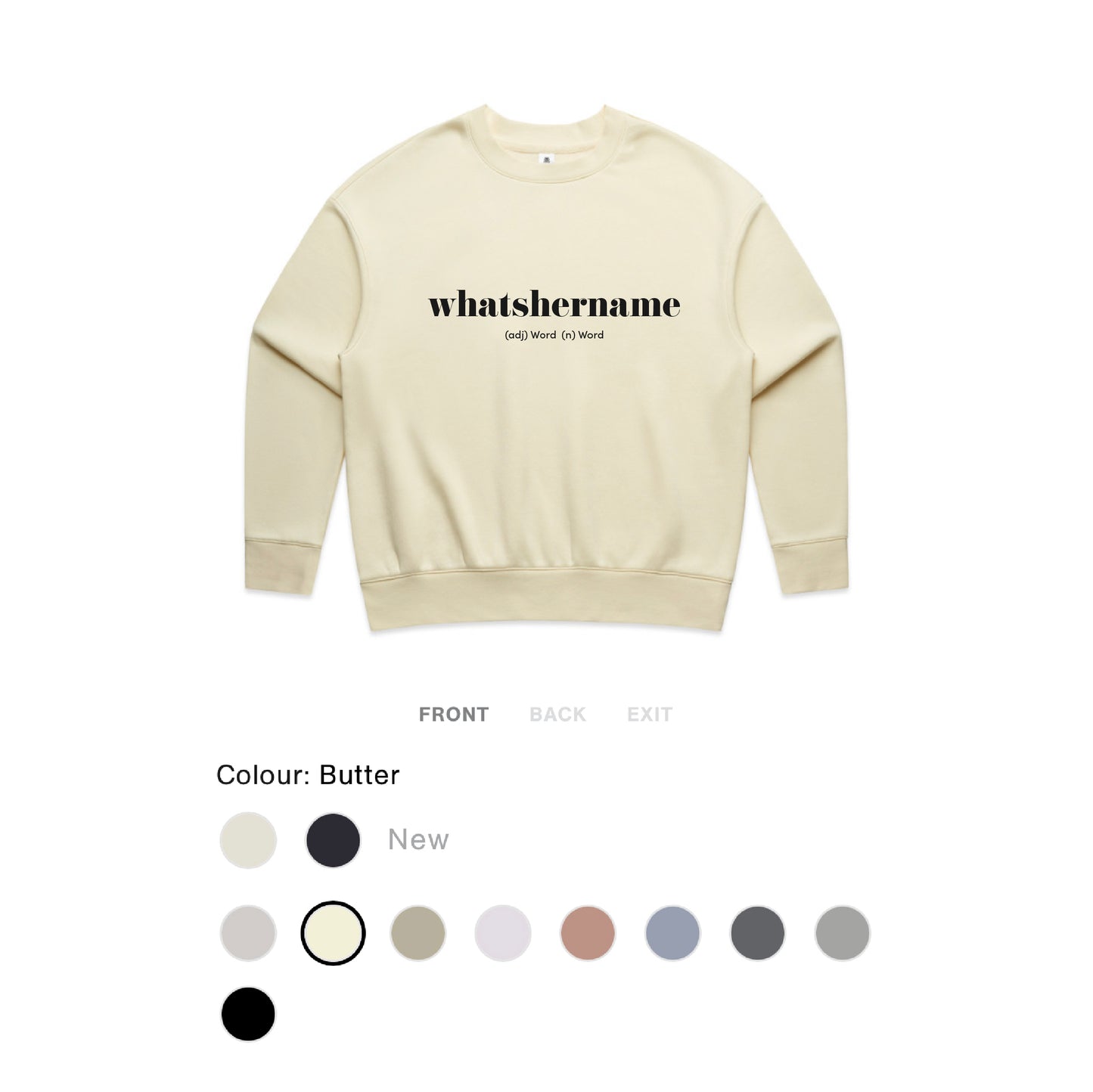 What's Her Name? Women's Relax Crew